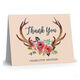 Decorated Antlers Folded Thank You Note Cards Image 3 of 3